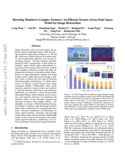 Directing Mamba to Complex Textures: An Efficient Texture-Aware State Space Model for Image Restoration