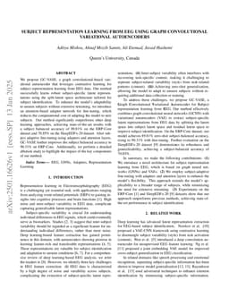 Subject Representation Learning from EEG using Graph Convolutional Variational Autoencoders