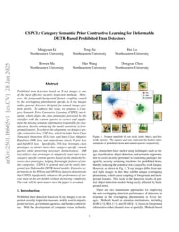 CSPCL: Category Semantic Prior Contrastive Learning for Deformable DETR-Based Prohibited Item Detectors