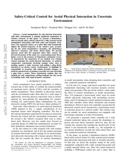 Safety-Critical Control for Aerial Physical Interaction in Uncertain Environment