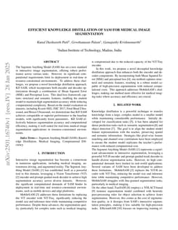 Efficient Knowledge Distillation of SAM for Medical Image Segmentation