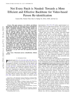 Not Every Patch is Needed: Towards a More Efficient and Effective Backbone for Video-based Person Re-identification