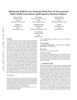 Enhancing Web Service Anomaly Detection via Fine-grained Multi-modal Association and Frequency Domain Analysis