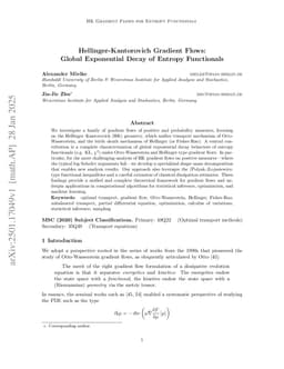 Hellinger-Kantorovich Gradient Flows: Global Exponential Decay of Entropy Functionals