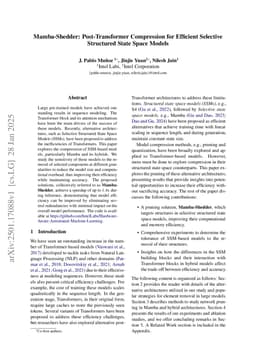 Mamba-Shedder: Post-Transformer Compression for Efficient Selective Structured State Space Models