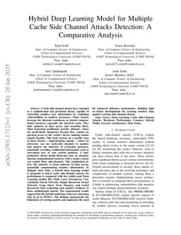 Hybrid Deep Learning Model for Multiple Cache Side Channel Attacks Detection: A Comparative Analysis