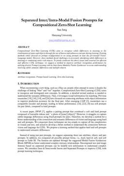 Separated Inter/Intra-Modal Fusion Prompts for Compositional Zero-Shot Learning