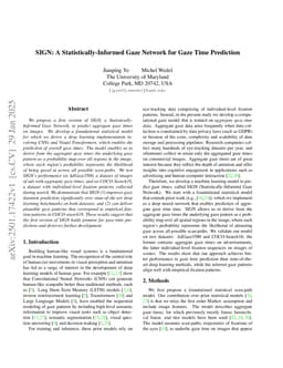 SIGN: A Statistically-Informed Gaze Network for Gaze Time Prediction