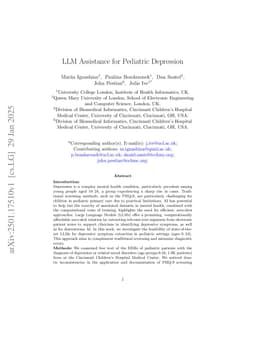LLM Assistance for Pediatric Depression
