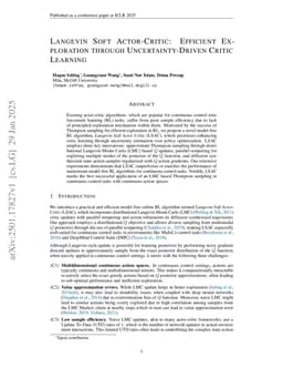 Langevin Soft Actor-Critic: Efficient Exploration through Uncertainty-Driven Critic Learning