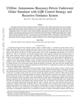 UGSim: Autonomous Buoyancy-Driven Underwater Glider Simulator with LQR Control Strategy and Recursive Guidance System
