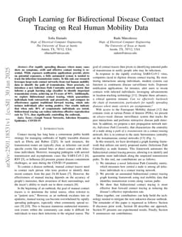 Graph Learning for Bidirectional Disease Contact Tracing on Real Human Mobility Data