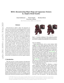 ROSA: Reconstructing Object Shape and Appearance Textures by Adaptive Detail Transfer