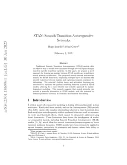 STAN: Smooth Transition Autoregressive Networks