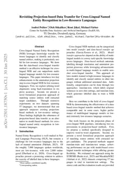 Revisiting Projection-based Data Transfer for Cross-Lingual Named Entity Recognition in Low-Resource Languages