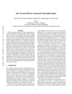 SoK: Towards Effective Automated Vulnerability Repair