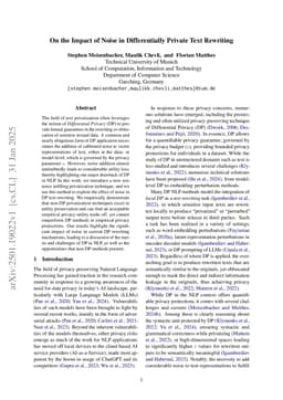 On the Impact of Noise in Differentially Private Text Rewriting