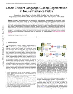 Laser: Efficient Language-Guided Segmentation in Neural Radiance Fields