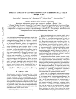 Fairness Analysis of CLIP-Based Foundation Models for X-Ray Image Classification