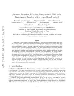 Strassen Attention: Unlocking Compositional Abilities in Transformers Based on a New Lower Bound Method
