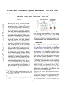 Inference-Time Text-to-Video Alignment with Diffusion Latent Beam Search