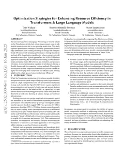 Optimization Strategies for Enhancing Resource Efficiency in Transformers & Large Language Models