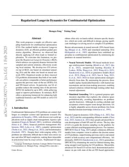 Regularized Langevin Dynamics for Combinatorial Optimization