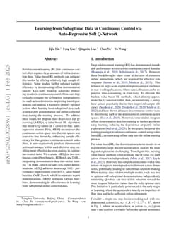 Learning from Suboptimal Data in Continuous Control via Auto-Regressive Soft Q-Network