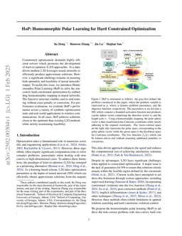 HoP: Homeomorphic Polar Learning for Hard Constrained Optimization