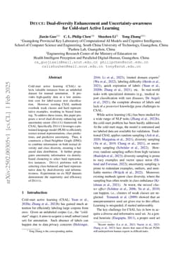 DEUCE: Dual-diversity Enhancement and Uncertainty-awareness for Cold-start Active Learning