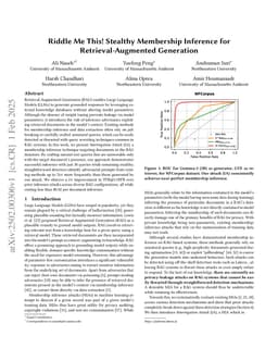 Riddle Me This! Stealthy Membership Inference for Retrieval-Augmented Generation