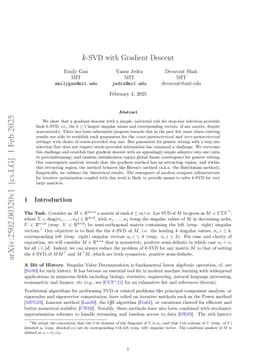 $k$-SVD with Gradient Descent