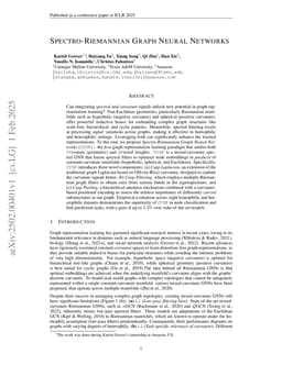 Spectro-Riemannian Graph Neural Networks