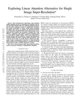 Exploring Linear Attention Alternative for Single Image Super-Resolution