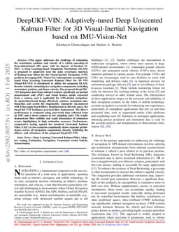 DeepUKF-VIN: Adaptively-tuned Deep Unscented Kalman Filter for 3D Visual-Inertial Navigation based on IMU-Vision-Net