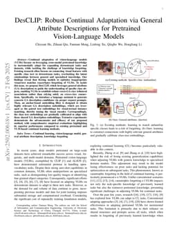 DesCLIP: Robust Continual Adaptation via General Attribute Descriptions for Pretrained Vision-Language Models