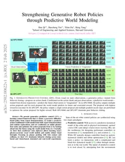 Strengthening Generative Robot Policies through Predictive World Modeling