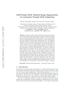 Self-Prompt SAM: Medical Image Segmentation via Automatic Prompt SAM Adaptation