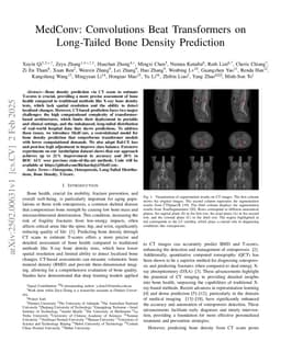 MedConv: Convolutions Beat Transformers on Long-Tailed Bone Density Prediction