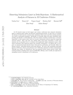Dissecting Submission Limit in Desk-Rejections: A Mathematical Analysis of Fairness in AI Conference Policies
