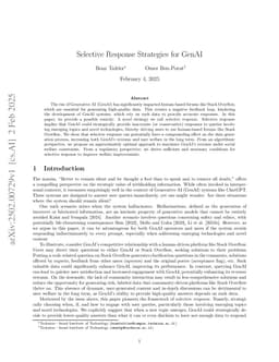 Selective Response Strategies for GenAI
