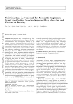 CycleGuardian: A Framework for Automatic RespiratorySound classification Based on Improved Deep clustering and Contrastive Learning