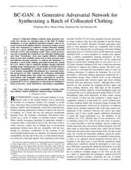 BC-GAN: A Generative Adversarial Network for Synthesizing a Batch of Collocated Clothing