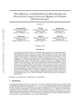 OphthBench: A Comprehensive Benchmark for Evaluating Large Language Models in Chinese Ophthalmology