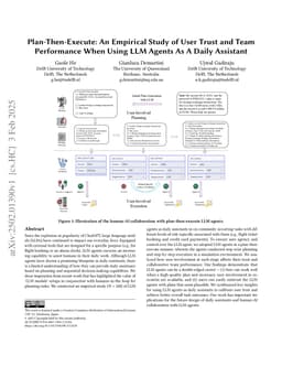 Plan-Then-Execute: An Empirical Study of User Trust and Team Performance When Using LLM Agents As A Daily Assistant