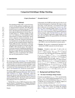 Categorical Schr\"odinger Bridge Matching