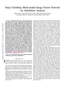 Deep Unfolding Multi-modal Image Fusion Network via Attribution Analysis
