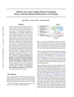 SubTrack your Grad: Gradient Subspace Tracking for Memory and Time Efficient Full-Parameter LLM Training