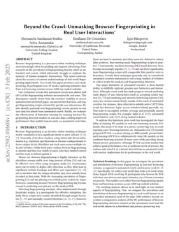 Beyond the Crawl: Unmasking Browser Fingerprinting in Real User Interactions