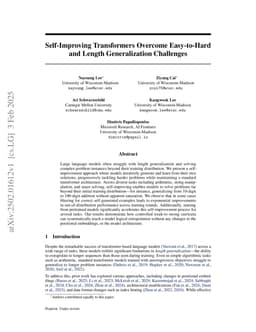 Self-Improving Transformers Overcome Easy-to-Hard and Length Generalization Challenges